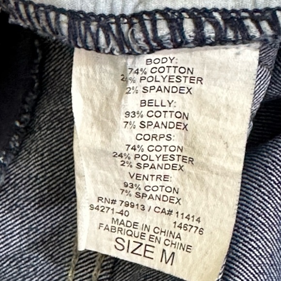 American Star Maternity sz med jean Capri with rolled up bottoms - Picture 14 of 15